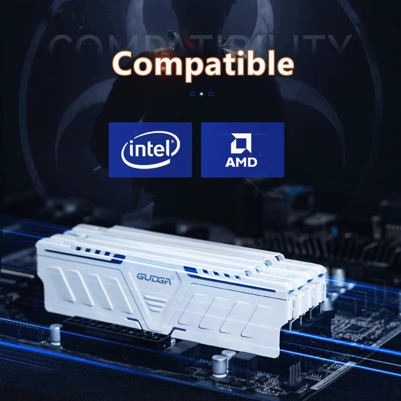 GUDGA DDR4 RAM Desktop-Speicher mit Aluminium-Kühlkörper in Weiß - Bild 3