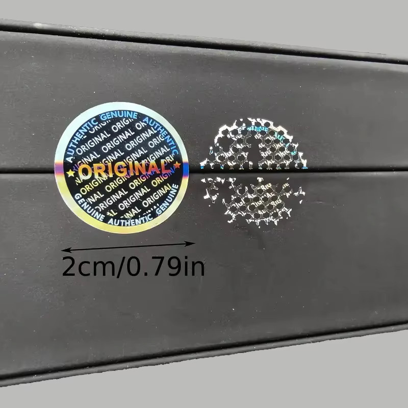 Holographische Sicherheits-Hologramm-Etiketten in Rollen, rund, silber und mehrfarbig, laser-effekt, Durchmesser: 2 cm - Bild 3