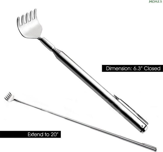 Edelstahl Teleskop Rückenkrabbler Massage-Tool - Bild 1