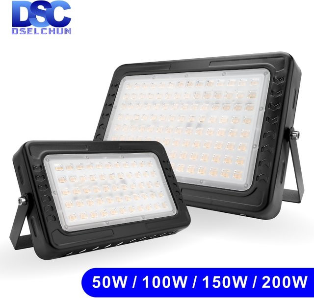 Focos LED-Flutlicht für Außenbereiche, wasserdichter Reflektor in Schwarz, IP67, 220 V - Bild 1
