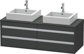 Duravit Waschtischunterschrank Ketho in Grau Matt, B/T/H: 140 x 55 x 49,6 cm - Bild 1
