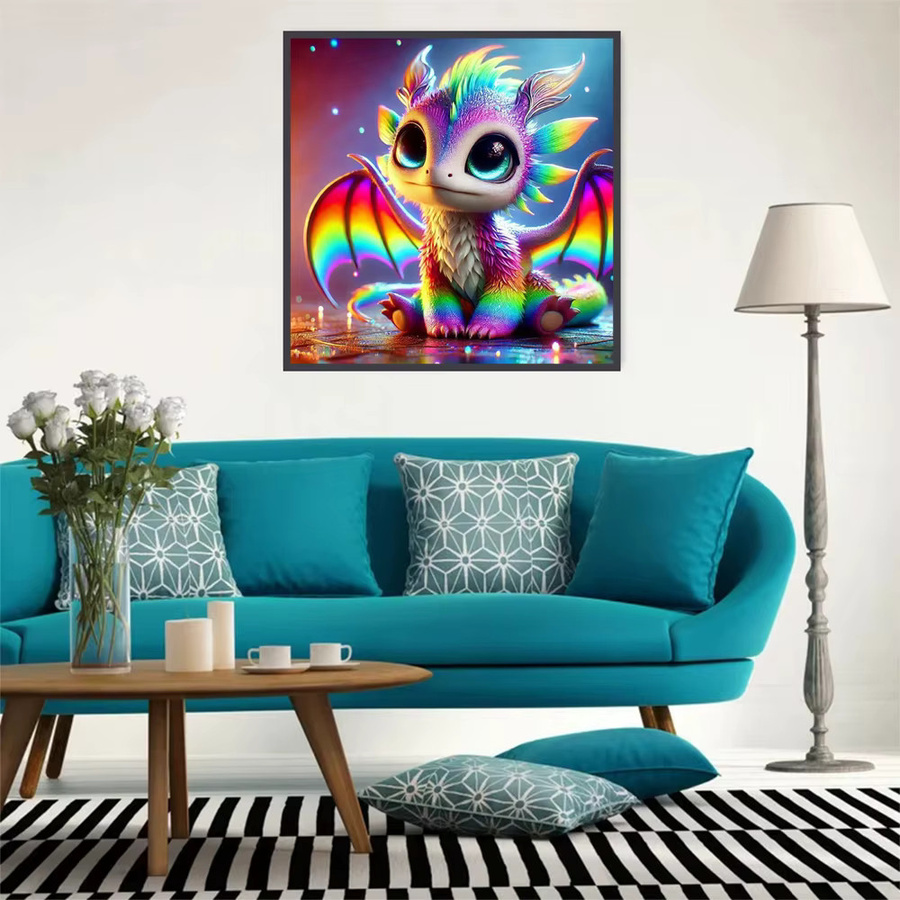 EverShine Diamond Painting Dinosaurier DIY 5D Mosaik Tier-Stickerei Wanddekoration Multicolour B: 20 cm, H: 20 cm - Bild 3