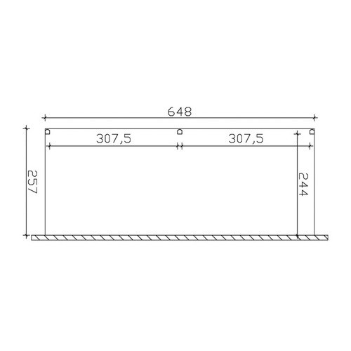 Skan Holz Terrassenüberdachung Monza aus Aluminium in Weiß mit Verbund-Sicherheits-Glas, Breite: 648 cm, Höhe: 257 cm - Bild 3
