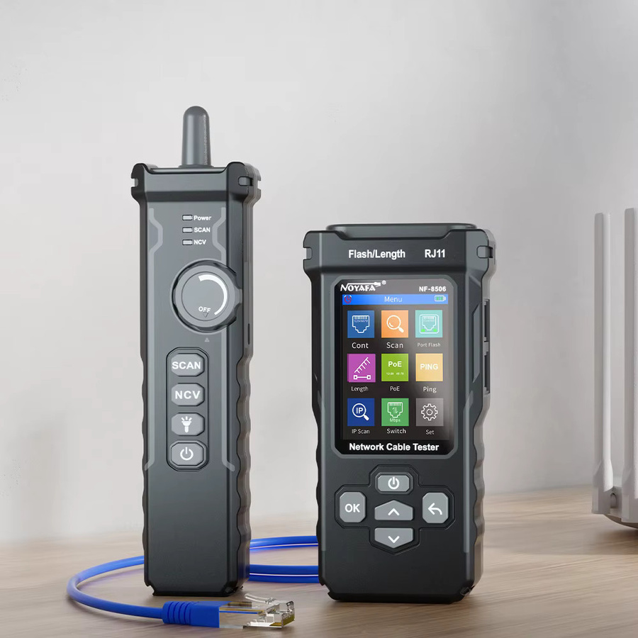 NOYAFA NF 8506 Multifunktions-Ethernet-Kabeltester in Schwarz mit IP-Scan, Ping, PoE-Test und RJ45/RJ11 Netzwerkkabel-Tracker - Bild 5