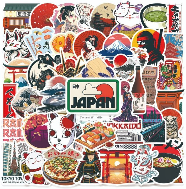 50 Stück Cartoon Japan Kleine Frische PVC-Aufkleber in Multicolour für DIY-Dekoration und Scrapbooking - Bild 1