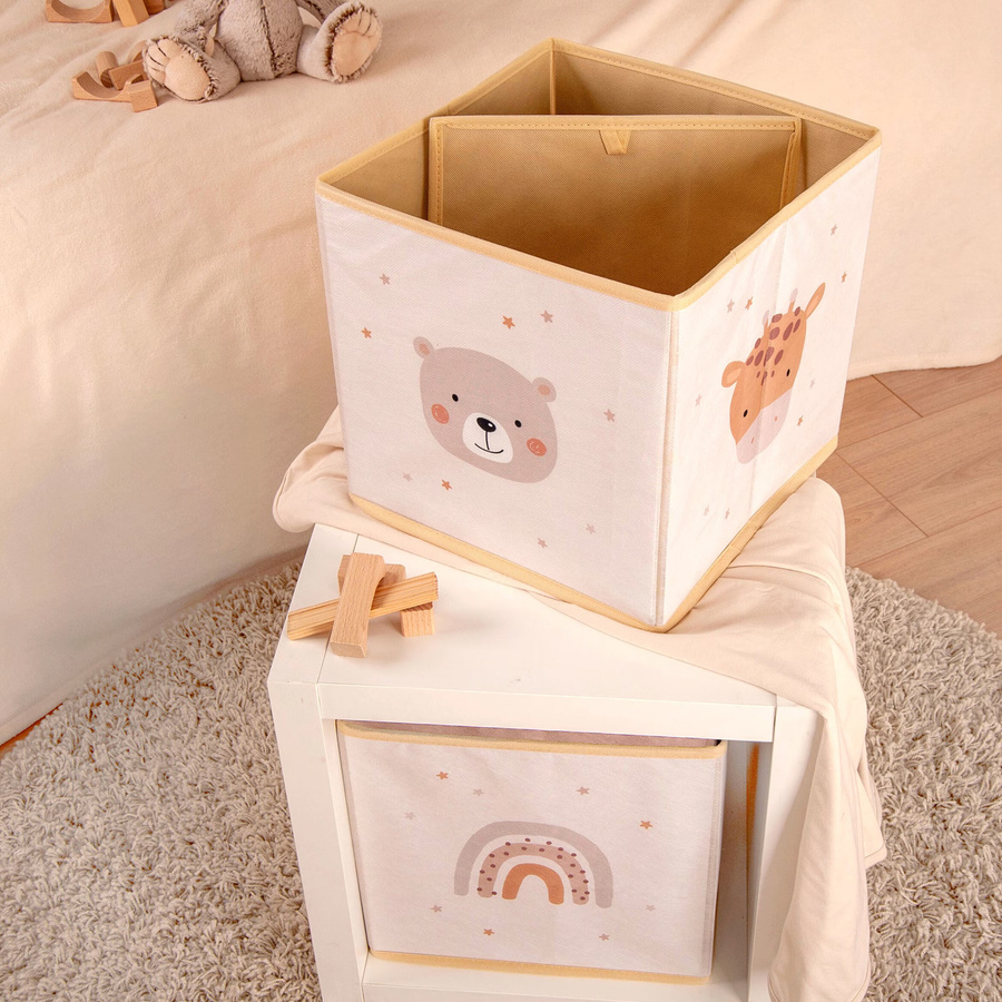 Baby Best Aufbewahrungsbox Weiss mit papierverstärkten Seiten B/T/H: 30 x 30 x 30 cm - Bild 1