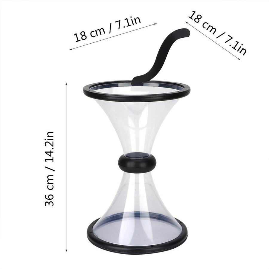 KONNWEI Transparente Kreisförmige Spardose aus PVC für Münzen, Durchmesser: 18 cm, Höhe: 36 cm - Bild 2