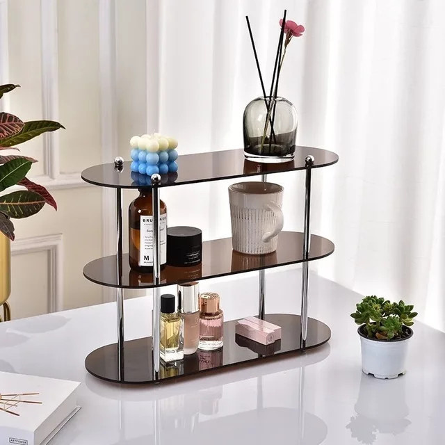 Transparentes Acryl Organizer-Regal für Badezimmer, Kosmetik und Büro als Desktop-Halter - Bild 1
