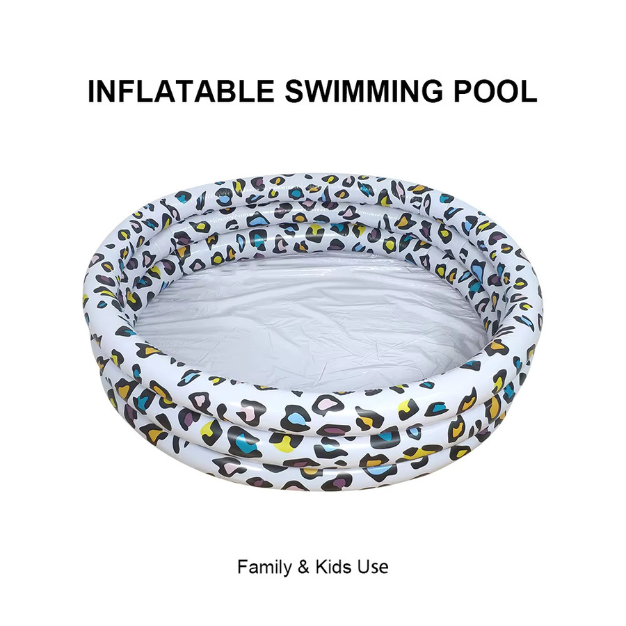 Wonflex Aufblasbarer Kinder-Planschbecken mit Tiermuster, Rundes Bällebad und Sandpool aus PVC, Mehrfarbig, Durchmesser: 110 cm, Höhe: 28 cm - Bild 2