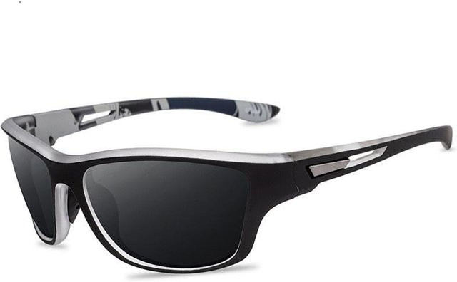 Ambiel Charm Sportsonnenbrille, Herren, Vollrand, Kunststoff, polarisiert, schwarz - Bild 1