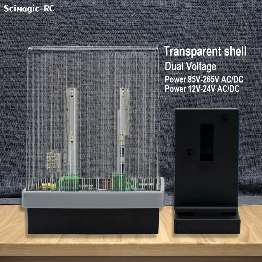 Scimagic-RC LED-Blitz-Alarmlampe für Schiebetoröffner und Schrankentore, Schwarz, Außenbereich - Bild 2