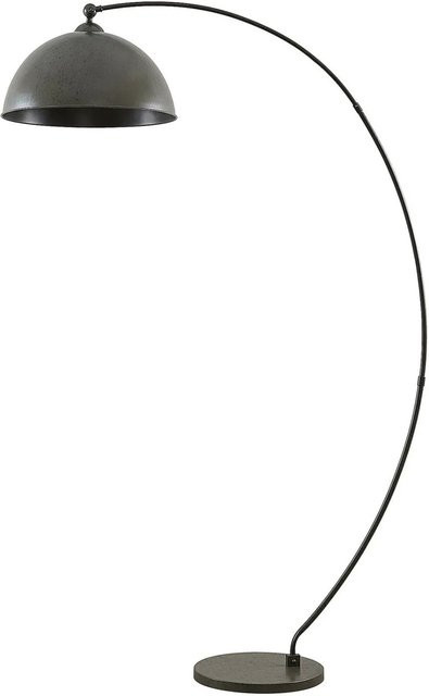 Lindby Stehlampe Jonera Bogenleuchte aus Metall in Grau, H: 185 cm, B: 110 cm, T: 45 cm, E27 - Bild 1
