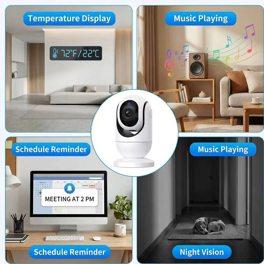 Overscam Babyphone mit 7-Zoll-Bildschirm, Kamera, Audio und Nachtsicht, Weiß, ohne WLAN mit Temperaturüberwachung und 2-Wege-Gespräch - Bild 5