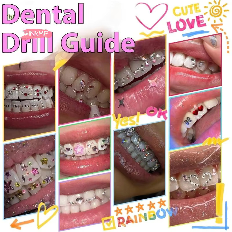 HNKMP Dental Zahn Edelsteine Kristall Glas Schmetterlingsform, Unisex - Bild 3