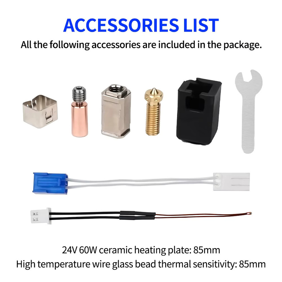 Artillery Hotend-Kit aus Metall für Sidewinder X1 X2 3D-Drucker inklusive Düse, Heizblock und Thermistor - Bild 2