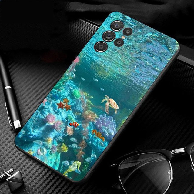 Handyhülle für Samsung Galaxy S26 S25 S24 S23 S22 Ultra Plus FE mit Meer Sommer Motiv Delfin Hai Schildkröte in Multicolour - Bild 1