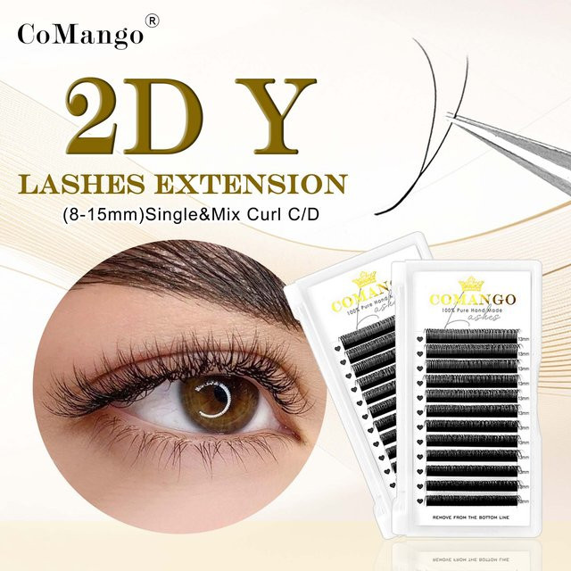 CoMango Wimpernverlängerungen, V-förmig, Black, Natürlich, Unisex - Bild 1