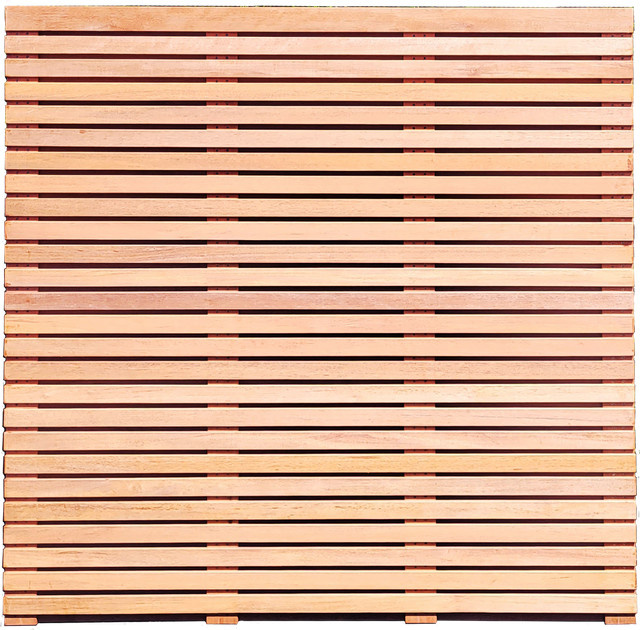 Sichtschutzzaun aus Hartholz mit 51 Lamellen, Breite: 180 cm, Höhe: 180 cm - Bild 1