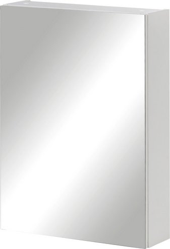 Schildmeyer Spiegelschrank Cosmo weiß glänzend, 1-türig mit Spiegel und Regalböden, B/H/T: 50 x 70,7 x 16 cm - Bild 1