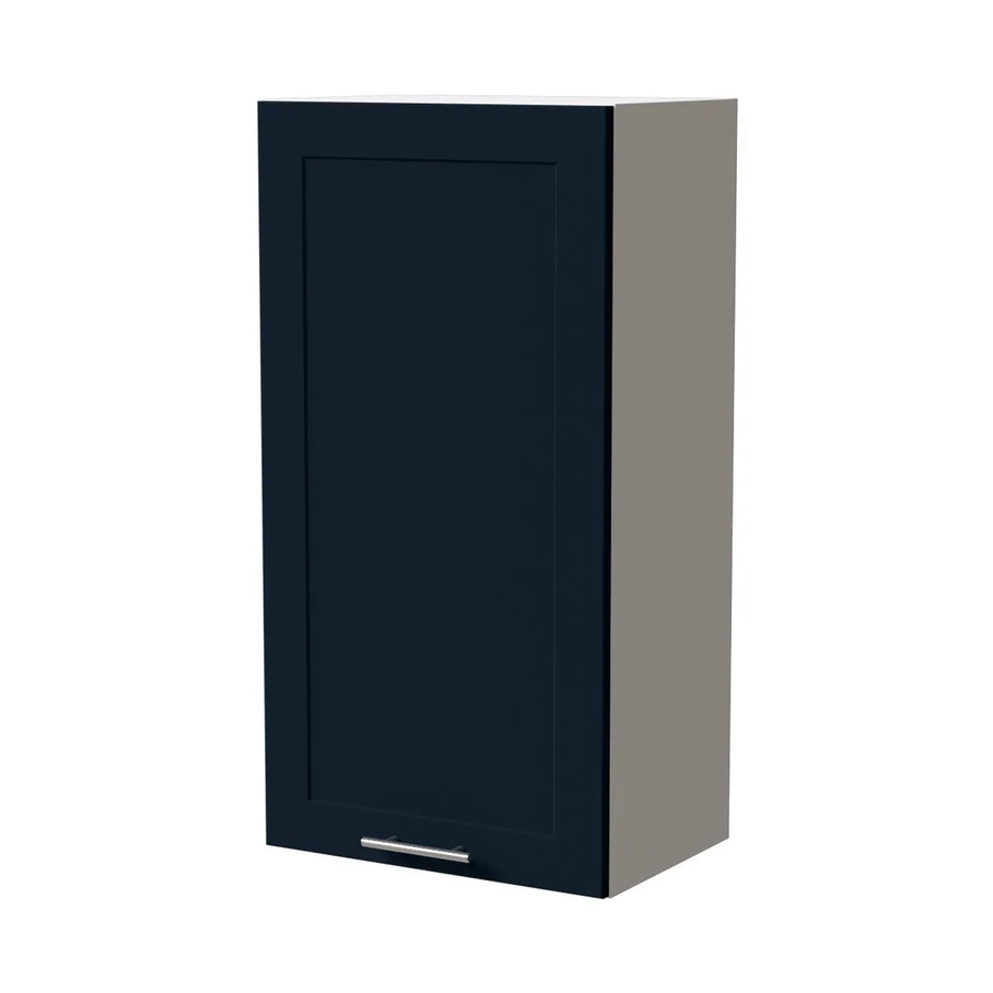 Feldmann-Wohnen Hängeschrank Oslo W4/50 Küchenschrank Weiß und Indigo Matt B/T/H: 50 x 32,5 x 96 cm - Bild 2