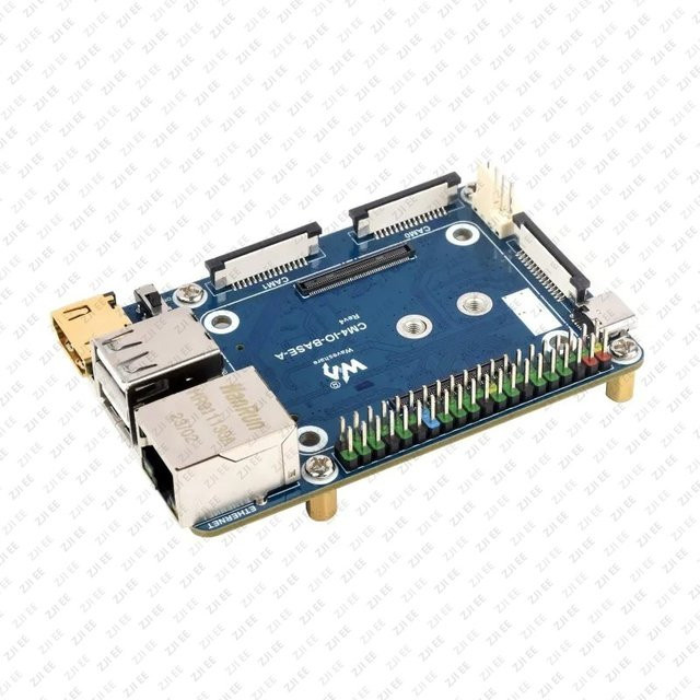 CM4-IO-BASE A/B/C Mini IO Board für Raspberry Pi Compute Module 4 in Blau mit HDMI, Gigabit Ethernet, Dual CSI und M.2 NVMe Erweiterung - Bild 1