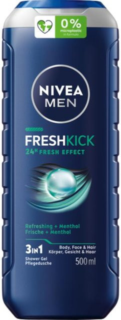 Nivea Men Fresh Kick Duschgel mit Menthol, 500 ml, Herren - Bild 1