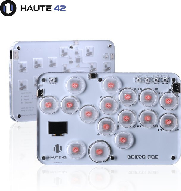 Haute42 Mini Hitbox Arcade Stick Controller für PS4, PS3, Switch und Steam zur Unterstützung von Fighting Games - Bild 1