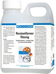 WEICON Rostentferner flüssig, hochkonzentriertes Tauchbad zum Ablösen von Rost und Korrosion, 1 l, gelblich - Bild 1