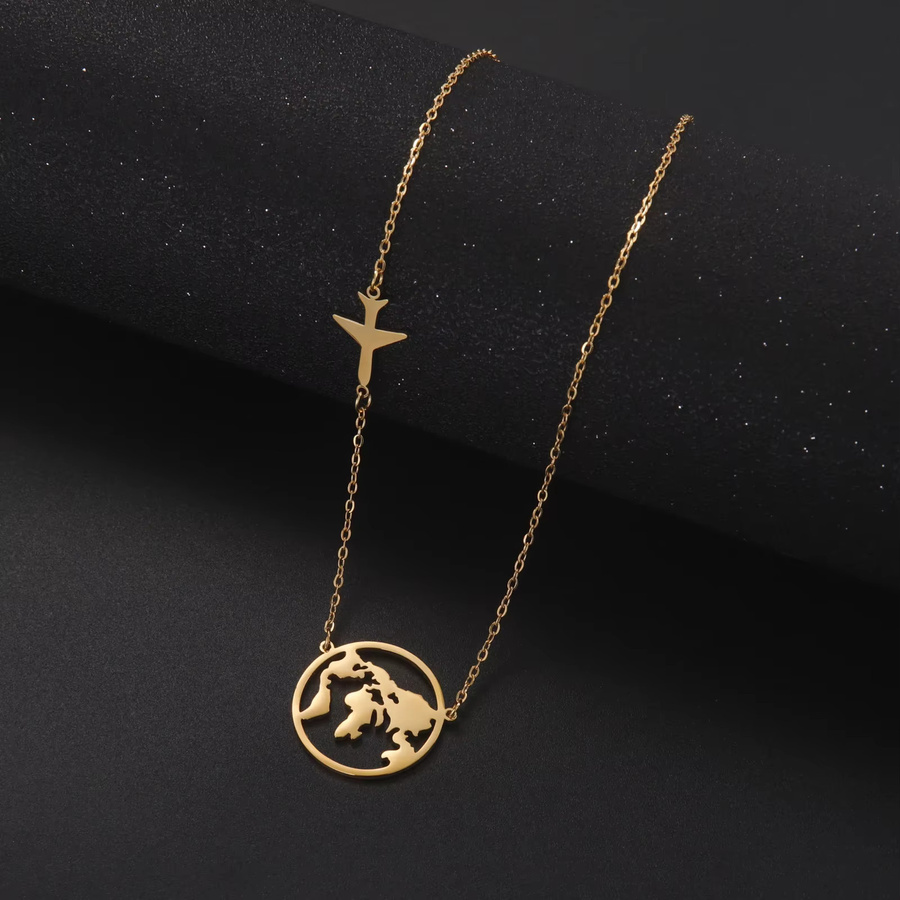 Skyrim Anhänger Halskette, Edelstahl, Gold, Damen - Bild 2