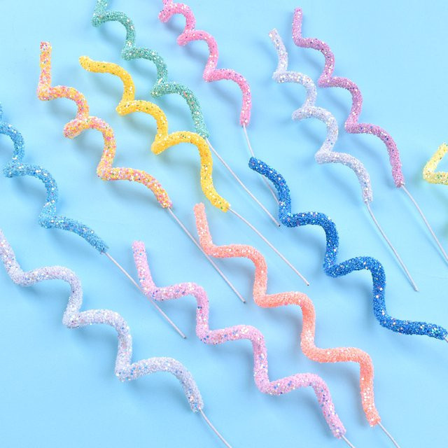 4er-Set Regenbogen Bleistift-Kuchenkerzen in Multicolour für Geburtstag und Party - Bild 1