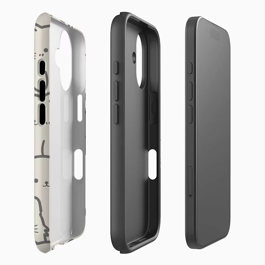 Handyhülle Einsame Schwarze Katze für Apple iPhone 11 bis iPhone 18 Pro Max Plus, Doppelschichtige Rückabdeckung, Schwarz/Mehrfarbig - Bild 2