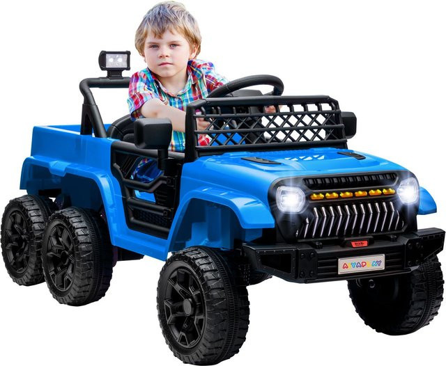 AIYAPLAY 12V Elektrisches Kinderauto mit Licht, Musik und Hupe in Hellblau - Bild 1