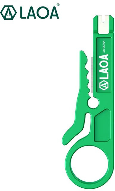 LAOA Multifunktions-Netzwerkkabel-Crimper Set mit Punch Down Tool, Abisolierzange und Schneidewerkzeug, Grün - Bild 1