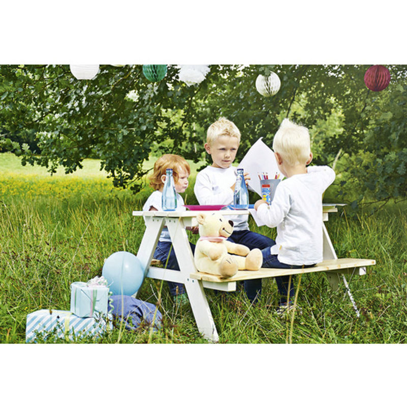 Pinolino Kindersitzgarnitur Nicki für 4 aus Nadelholz in Weiß, H x B x T: 50 x 79 x 90 cm - Bild 2