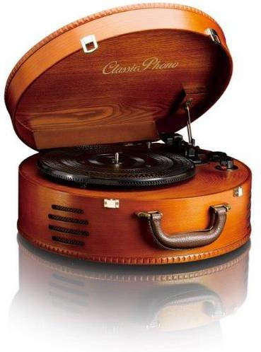 Lenco TT-34 Retro Kofferplattenspieler mit Riemenantrieb und USB-Anschluss in Braun - Bild 2