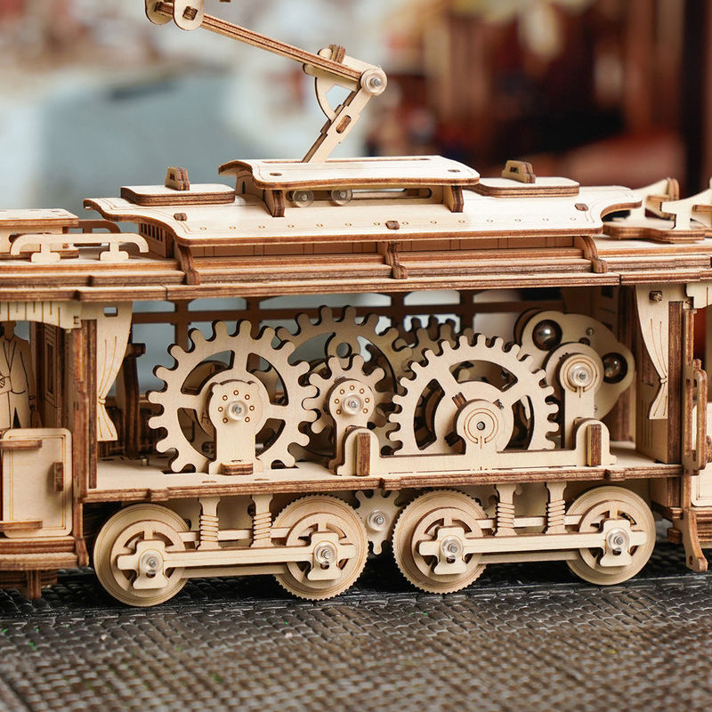 ROBOTIME ROKR Klassische Stadtbahn 3D Holzpuzzle LK801 aus Holz - Bild 6