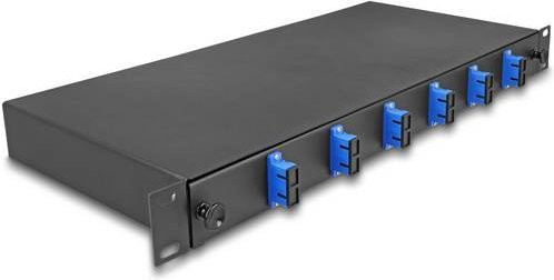 Delock LWL-Spleißbox 6 x SC Duplex OS2, 1 HE, schwarz, komplett bestückt (67000) - Bild 2