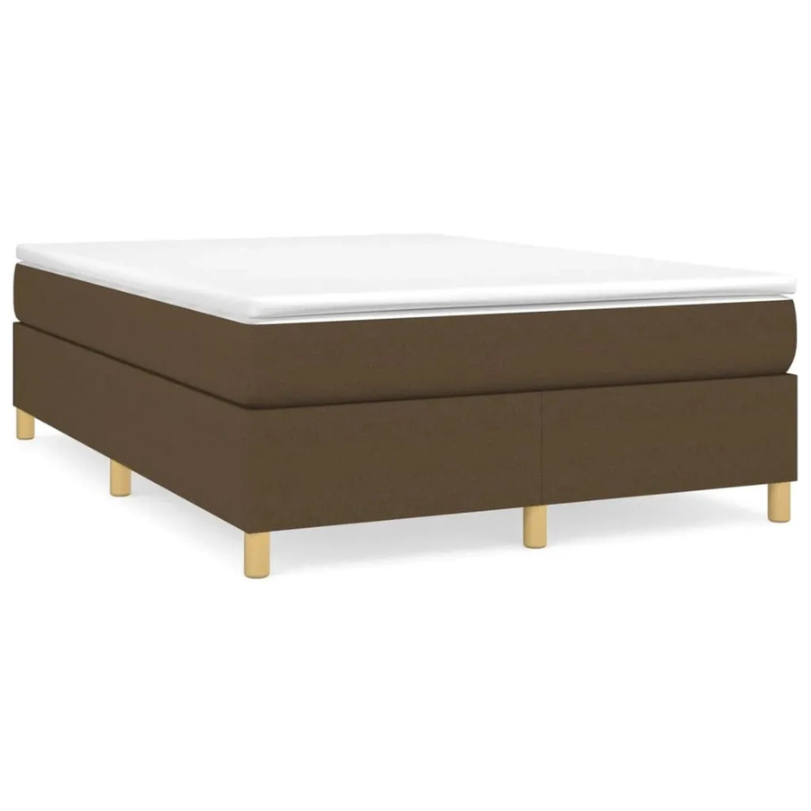 vidaXL Boxspringbett in Dunkelbraun mit Stoffbezug, B/T/H: 140 x 190 x 35 cm - Bild 2
