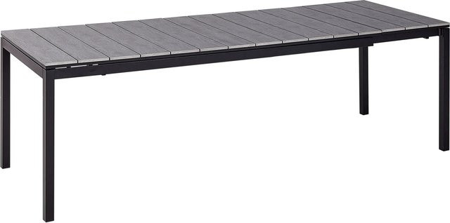 Beliani Gartentisch TOFANE im Industrial-Design, Farbe Grau Schwarz, B/T/H: 198 x 90 x 77 cm - Bild 1