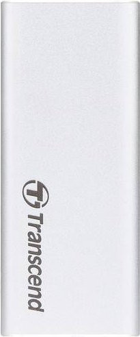 Transcend ESD260C Externe SSD mit 250GB Speicherplatz, USB-C und USB-A Anschluss, Silber - Bild 1