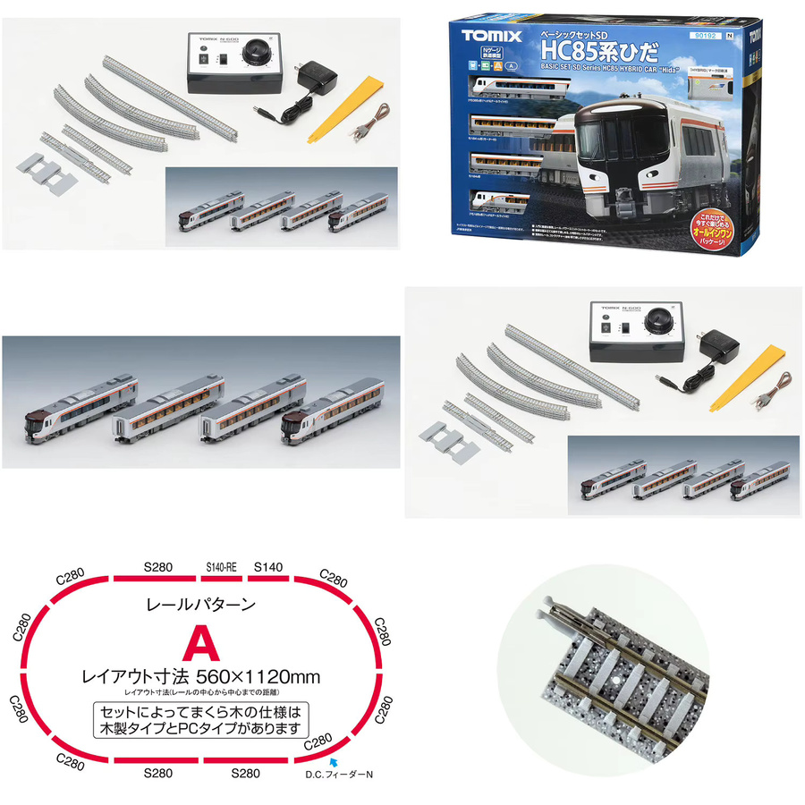 TOMIX Model Train Starter Set, 1:160 (Spur N), inklusive Gleisen und Controller - Bild 2