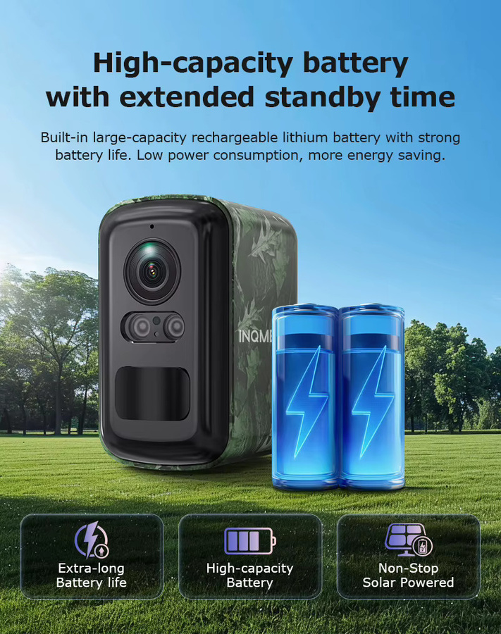 INQMEGA 5MP Mini Solar 4G Outdoor Überwachungskamera in Camouflage mit WiFi, PIR-Erkennung und Auto-Tracking via UBox App - Bild 4