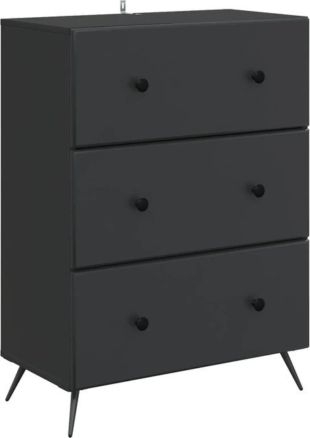 vidaXL Schubladenschrank Schwarz Modern B: 66 cm, T: 34,5 cm, H: 90 cm - Bild 1