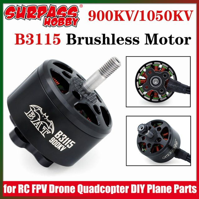 Übertreffen Hobby BAT 3115 900KV 1050KV Outrunner Bürstenloser Motor, Schwarz, Metall - Bild 1