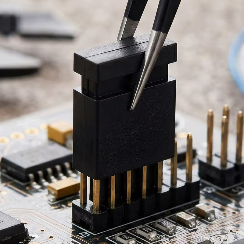 Sicherheits-Pitch-Jumper-Kappen mit langem Griff für elektronische Reparaturen und Schaltkreis-Debugging, 2,54 mm, Schwarz - Bild 4