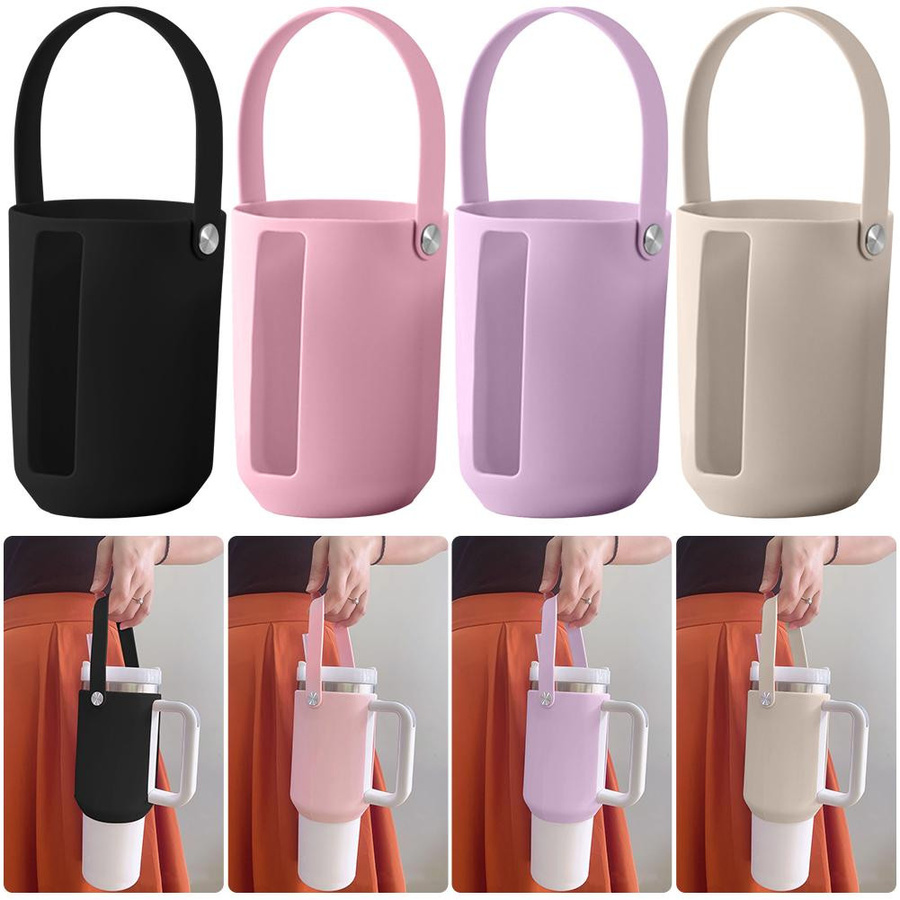 Love Home Garden Tassenschutzhülle mit tragbarem Griff für 40 oz Wasserflaschen in Schwarz, Pink, Gelb und Lila - Bild 2
