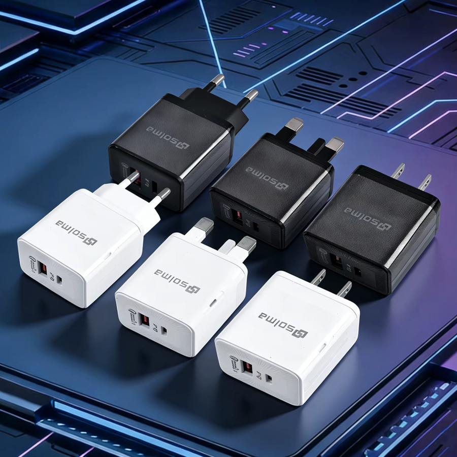 Solma 2-Port Reise-Ladegerät mit USB-Anschlüssen in Schwarz - Bild 5
