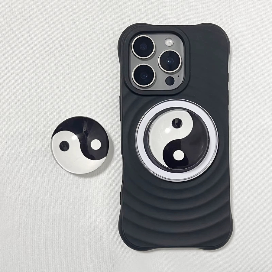 Magnetische Handyhülle mit 3D-Kristallkugel Tai-Chi Griptok Ständer für iPhone 17 Pro Max und iPhone 16 Pro Max - Bild 2