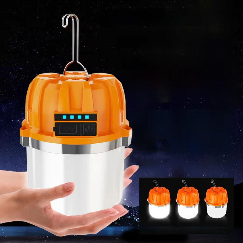LONGRIVER 500 W LED-Campinglaterne, USB wiederaufladbare tragbare Lampe mit Leistungsanzeige und Haken, weißes Notlicht für Outdoor und Angeln - Bild 7