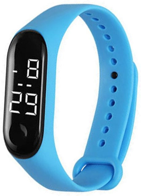RUI RUI YU 3 Digitaluhr, Kunststoff, Schwarz, Blue, 5 ATM, Unisex - Bild 1